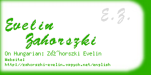 evelin zahorszki business card